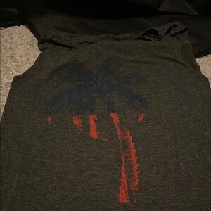 5/$25 Zutter Tank Top with Palm Tree Design